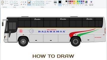 How to draw KSRTC RAJAHAMSA Bus on computer using Ms PAINT |  Bus Drawing Tutorial.