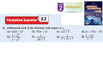 Differentiation formative exercise 2.2 Q11 pembezaan latihan formatif 2.2 form 5 kssm textbook spm