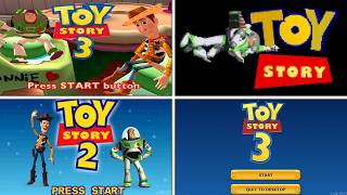Evolution of Toy Story Start Screen 1995-2026