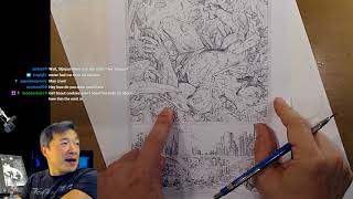 Drawing a page of comics featuring Superman! Art Stream with Jim Lee
