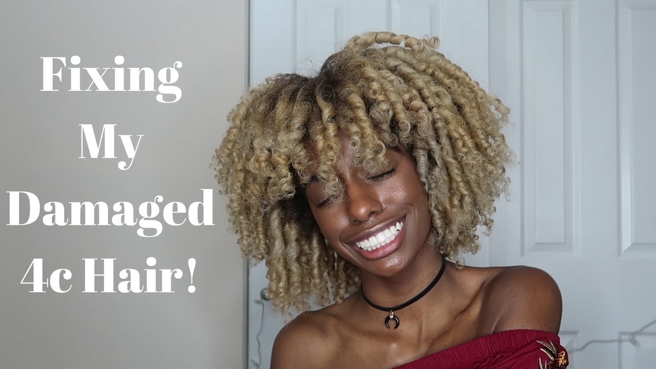 Fixing my Damaged Bleached 4c Hair | Fanola