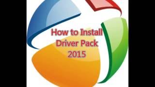 How to Install DriverPack 2015