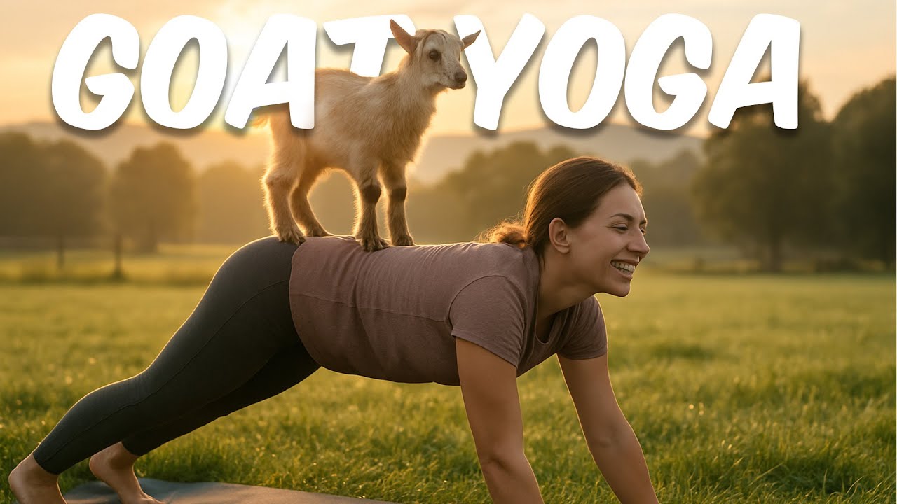 Я попробовала йогу с козой, и это было просто уморительно 🐐😂