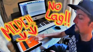 Using an IPAD as MIDI CONTROLLER but with NO LAG !!! connect ipad to imac with USB issue solved