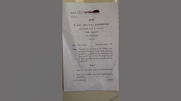 👉Bcom. 5th sem previous year question paper of Advertising CDLU👈2020