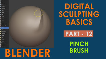 PINCH BRUSH - Digital Sculpting Basics Tutorial in Blender - Part 12