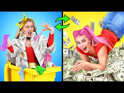 Rich Girl vs Broke Girl Switch Roles! Challenge!