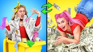 Rich Girl vs Broke Girl Switch Roles! Challenge!
