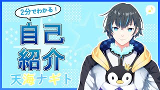「【自己紹介】初めまして！天海ナギトです！【新人Vtuber】」のサムネイル