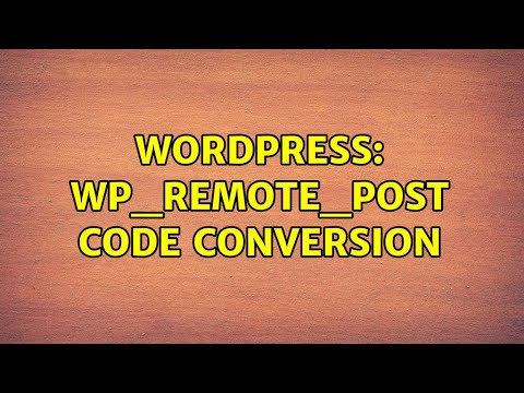 Wordpress: wp_remote_post code conversion