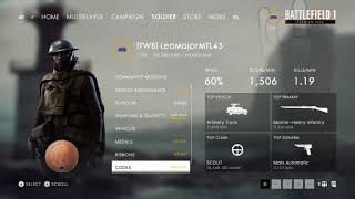 Battlefield 1 - Killfeed #36 - Rank 150 - One star on each weapons, sidearms and melees