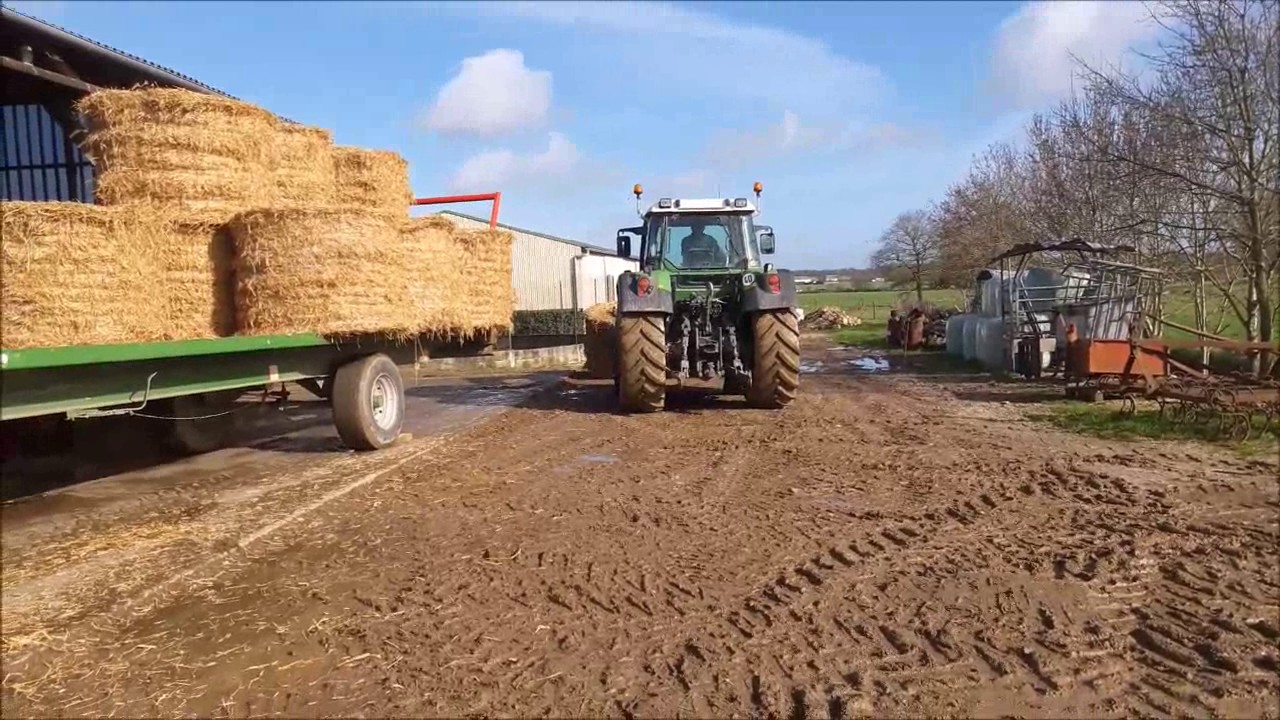 Transport de paille fendt 412 YouTube