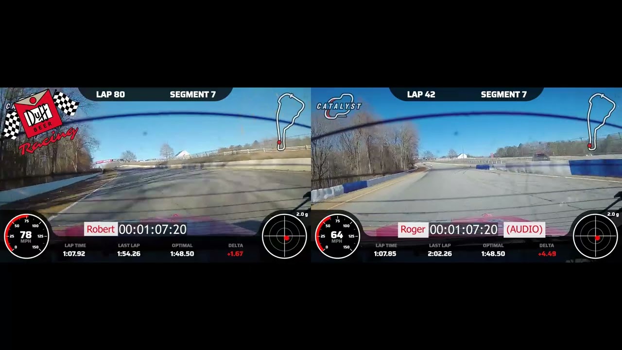 2025 LeMons Road Atlanta - Duff Beer Racing (Robert and Roger Lap Comparison)