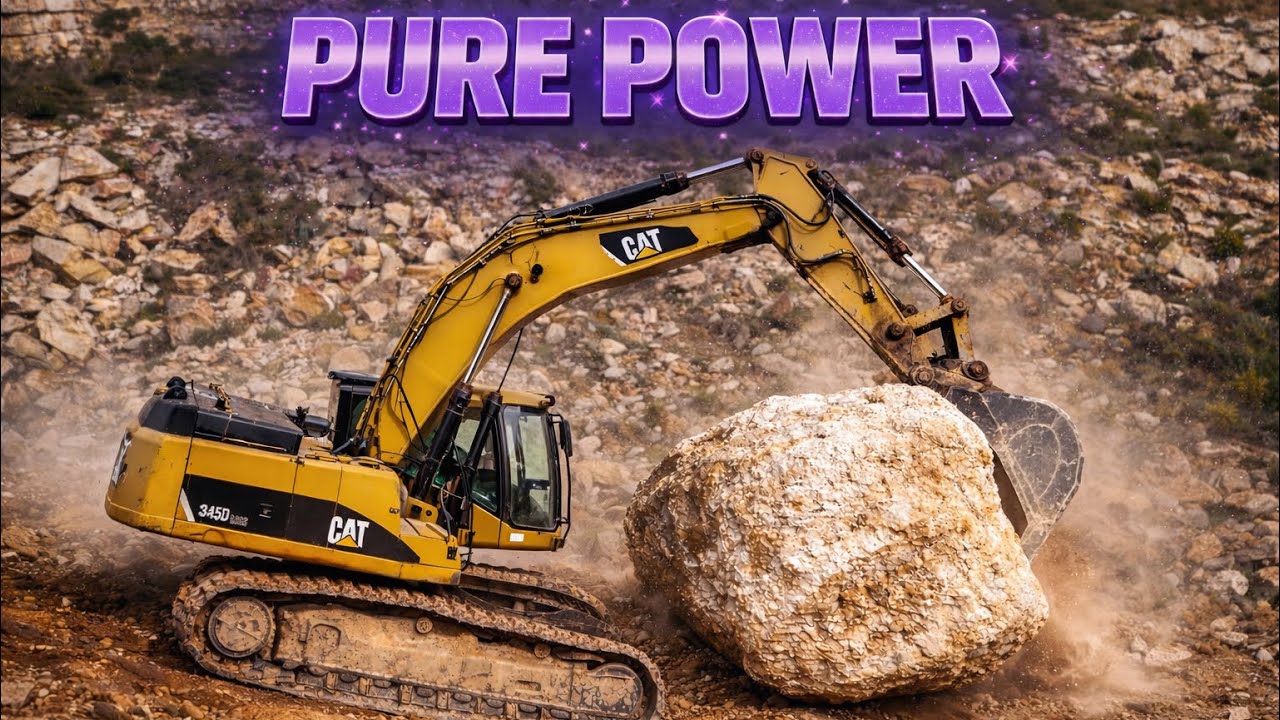 ⚠️ CAT vs ROCK… Where is the limit? Extreme power