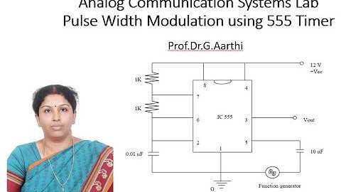 Pulse Width Modulation using 555 Timer circuit.