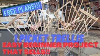 Easy Beginner Woodworking Project | Fence Picket Trellis | Beginner Woodworking project that sells