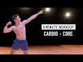 8 MINUTE | CARDIO &amp; CORE WORKOUT | WHOOP Live HR Data | w/ Ash Crawford