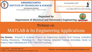 Webinar on MATLAB and its applications