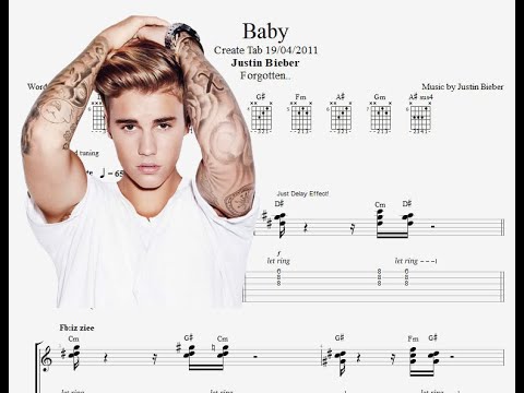 Justin Bieber - Baby (Guitar tab) - free tab download ...