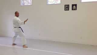 Knife Hand Block, Front Kick, Spear Hand Strike (back) | IKD Testing Syllabus videos 2013