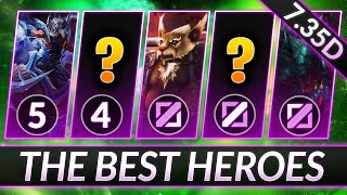 THE MOST BROKEN HERO FOR EVERY ROLE - CLIMB MMR FAST IN 7.35D - Dota 2 Meta Guide