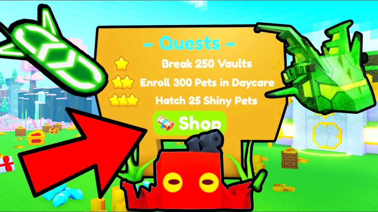 NEW* QUEST SHOP FOR *FREE* HUGE PETS!..(Pet Simulator X) 