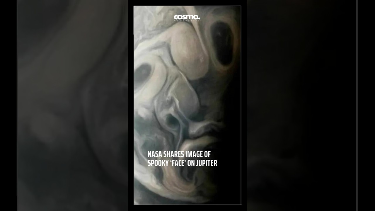 ⁣NASA shares image of spooky ‘face’ on Jupiter #universe #earth #sun #cosmos #moon