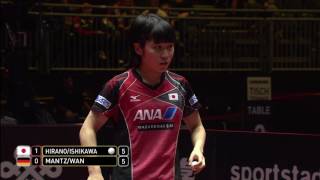 女子ダブルス2回戦 石川佳純・平野美宇 vs マンツ・ワンユエン 第2ゲーム 女子ダブルス2回戦 石川佳純・平野美宇 vs マンツ・ワンユエン 第2ゲーム