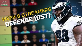 The BEST Fantasy Football Week 6 Defense Streamers (DST)