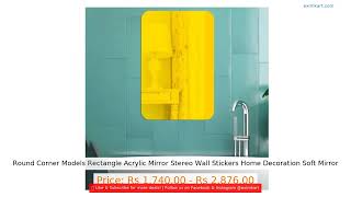Round Corner Models Rectangle Acrylic Mirror Stereo Wall Stickers Home Decoration Soft Mirror screenshot 2