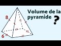 Calcule le volume de cette pyramide