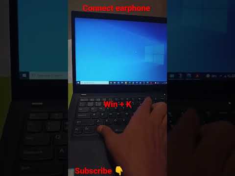 connect earphone with your laptop via shortcut key #shorts