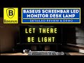 Baseus screen led light bar usb c moniteur dordinateur lampe de bureau srie iwok  unboxing review  demo