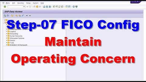 07 FICO Config Maintain Operating Concern