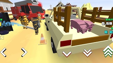 Blocky Farm & Racing Simulator Farm - All Agricultural Machinery Test Drive | RACE MODE | #Blocky