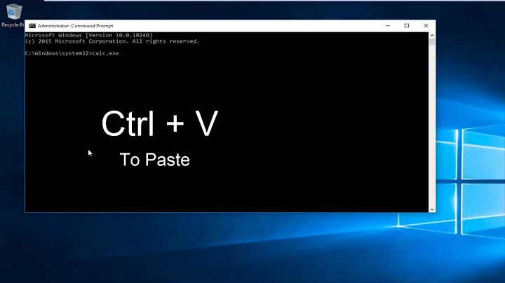 Copy and Paste in the Command Prompt