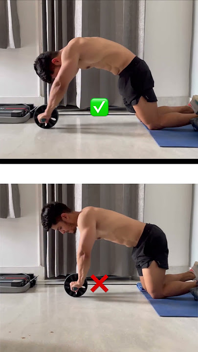 Correct form for abs roller #fitness #gym #absworkout #abroller