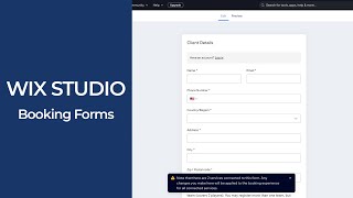 Wix Studio | Customizing Your Booking Forms To Gather More Information