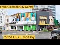 A walk from Colombo City Centre Shopping Mall to the U.S. Embassy in Colombo Sri Lanka