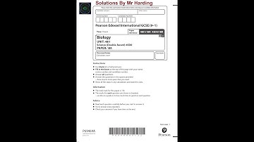 Edexcel - iGCSE - Biology - Paper 1BR - June 2022 - Solutions By Mr Harding