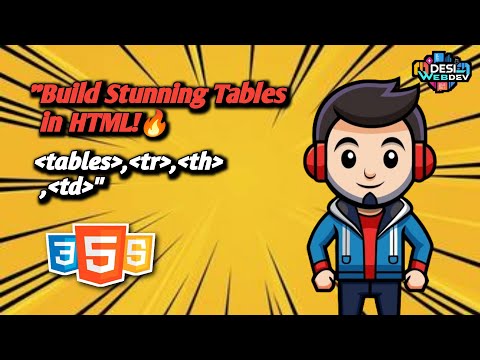 Complete HTML Table Tutorial | Learn table, tr, td, th Tags with Examples