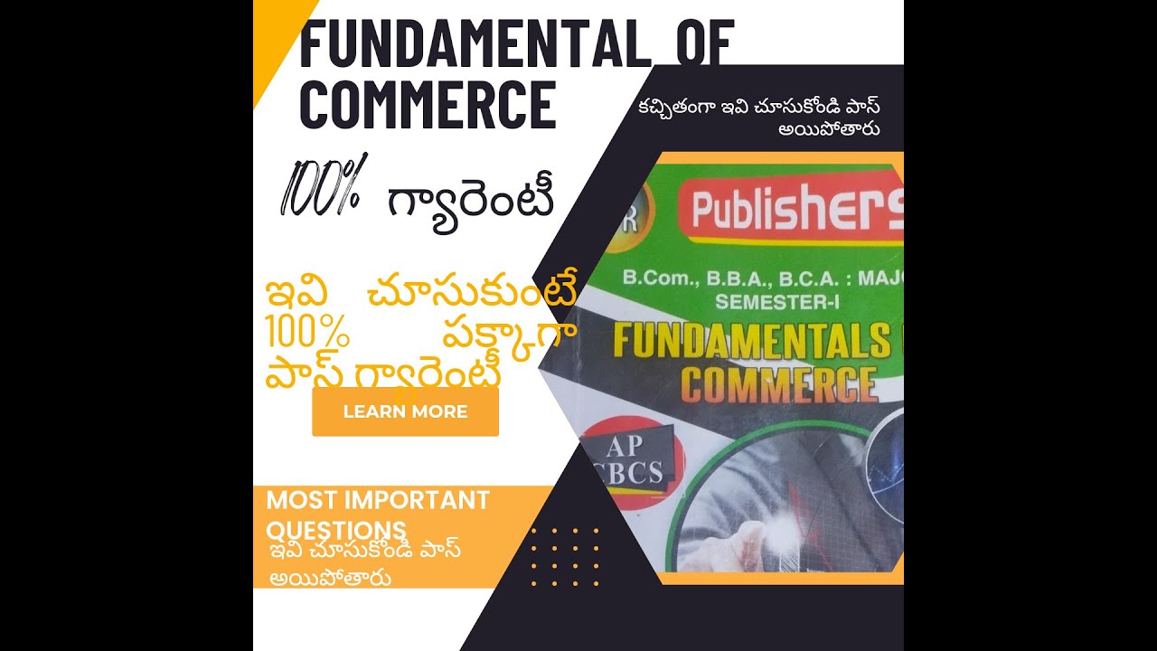 Degree fundamental of commerce 2023 2024 degree 1st semester