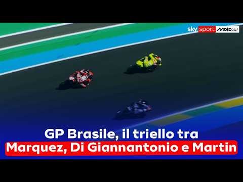 Video MotoGP, GP del Brasile: Martin supera Marquez e Di Giannantonio in un colpo solo