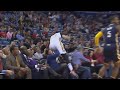 Anthony Davis Jumps Over Sidelines Gets Injured Pacers Vs Pelicans January 8 2016 NBA 