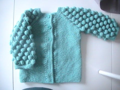 Gilet Enfant Au Point Bulles Youtube