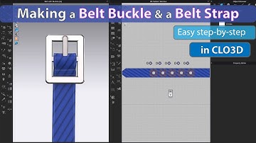 How to Make a Belt Buckle and Strap in CLO (Full Course)