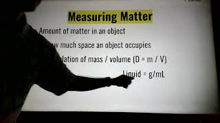 NOTES 2A-2B: Understanding and Classifying Matter