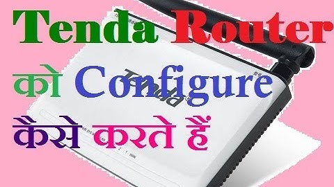 How to configure Tenda ADSL D151 modem router.