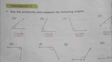 Dav Public School Class 4 Math Unit 10 Worksheet 3 ||Angles || @madhubanclasses