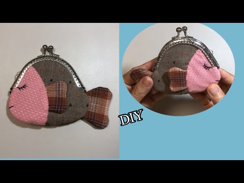 #วิธีทำกระเป๋าปิ๊กแป๊กรูปปลา#How to make a fish shaped pick-pocked bag